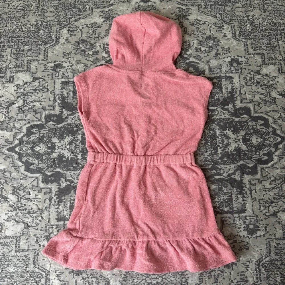 Sanrio Hello Kitty Bath Swim Terrycloth Towel Dress w Hood 2T Pink Seashell